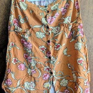 DR2 Orange Floral Skirt - Perfect For Fall!
